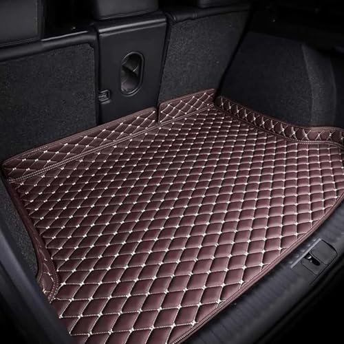 GLOWINGGOLD Coche Cuero Alfombrillas Maletero para Jaguar F-Pace 2021-2024, Resistente al Agua, a los arañazos y Antideslizante Trasero Impermeable Accesorios(Normal,Brown)