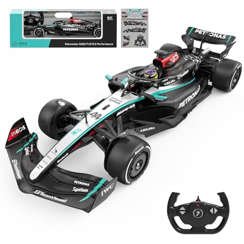 Voltz Toys Mercedes-AMG F1 W15 1:12 Scale RC Car – Officially Licensed Formula 1 Remote Control Race Car, 2.4GHz for Boys, Girls and Collectors (1:12 Mercedes-AMG F1 W15)