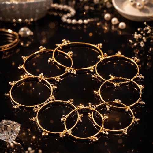 Image of Shining Diva Fashion 8 Pcs Traditional Stylish Ghungroo Kashmiri Bangles Set for Women & Girls