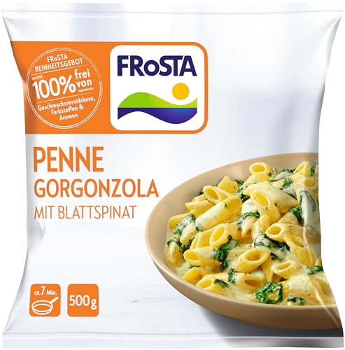 FRoSTA Penne Gorgonzola mit Blattspinat Pastagericht für Pfanne & Mikrowelle 500g tiefgefroren