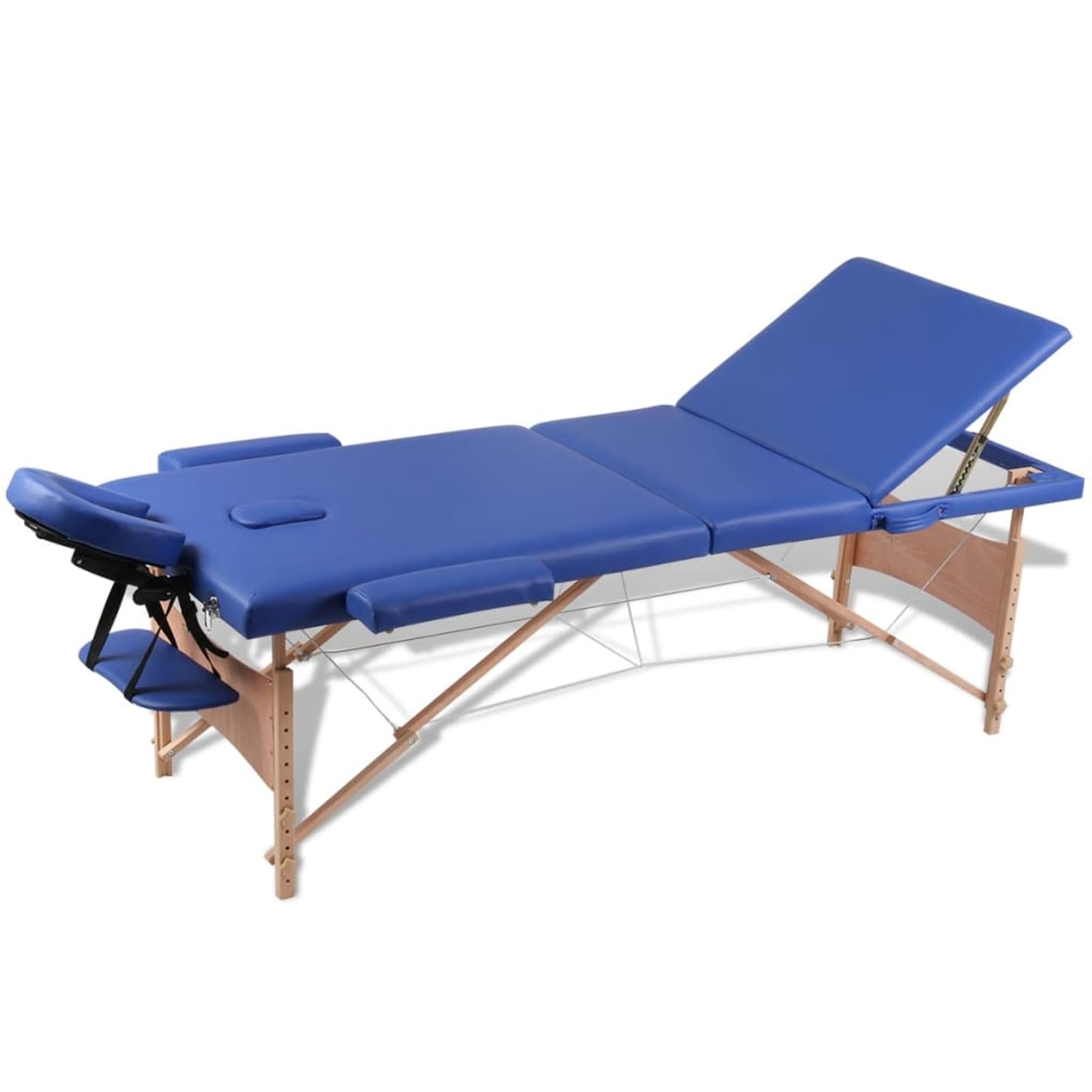 Mesa Camilla de Masaje de Madera Plegable de Tres cuerpos Azules, Apoyabrazos Tattoo, Camilla Tattoo, Camilla Estetica, Camilla De Espalda, Cama De Masaje, Mesa De Masaje 110079