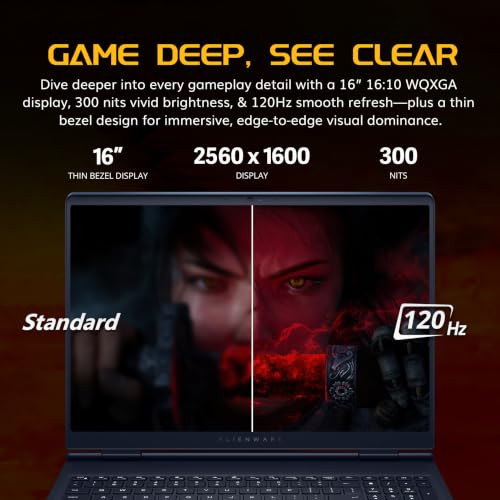 Image of Dell Alienware Aurora 16 inch WQXGA 120Hz Gaming Laptop, Intel Core 7-240H, NVIDIA GeForce RTX 5060 8GB GDDR7, 32GB DDR5, 2TB Storage(1TB SSD+1TB Docking Station), Backlit Keyboard, Wi-Fi 7, Win 11, Blue