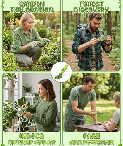Image of Bug Catcher for Kids, Insect Trap with 6X Magnifying Glass, ABS Insect Catcher