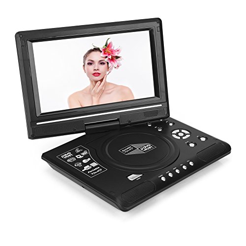 Reproductor de DVD portátil, vbestlife con 270 ° Pantalla Giratoria integrado batería recargable 9.8 'Reproductor de juego TV Digital para coche compatible con tarjeta SD y USB