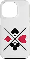 Vista 10 de Funda para iPhone 16 Poker Card Game Symbols Spades Check Cross Heart Games Cards Case