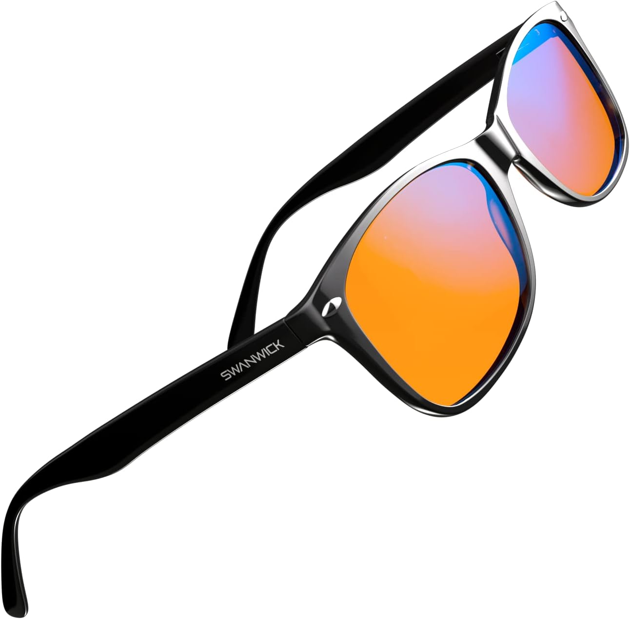 Swanwick Classic Premium Blue Light Blocking Glasses - Orange Tint for Superior Blue Light Blocking from Gaming PC and Smartphone Screen Glare - Sleep Support