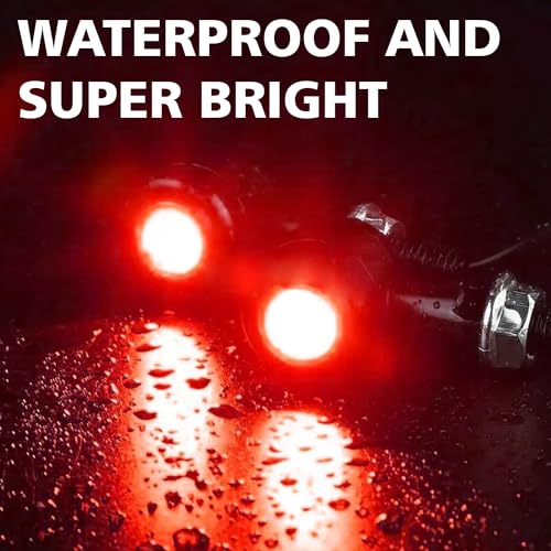 Image of OTOROYS Mart mini jet Metal Bullet Turn Signals Motorcycle LED Blinkers Lights Universal Small Front Rear Indicator Compatible with universal for all bike Red (2pc)