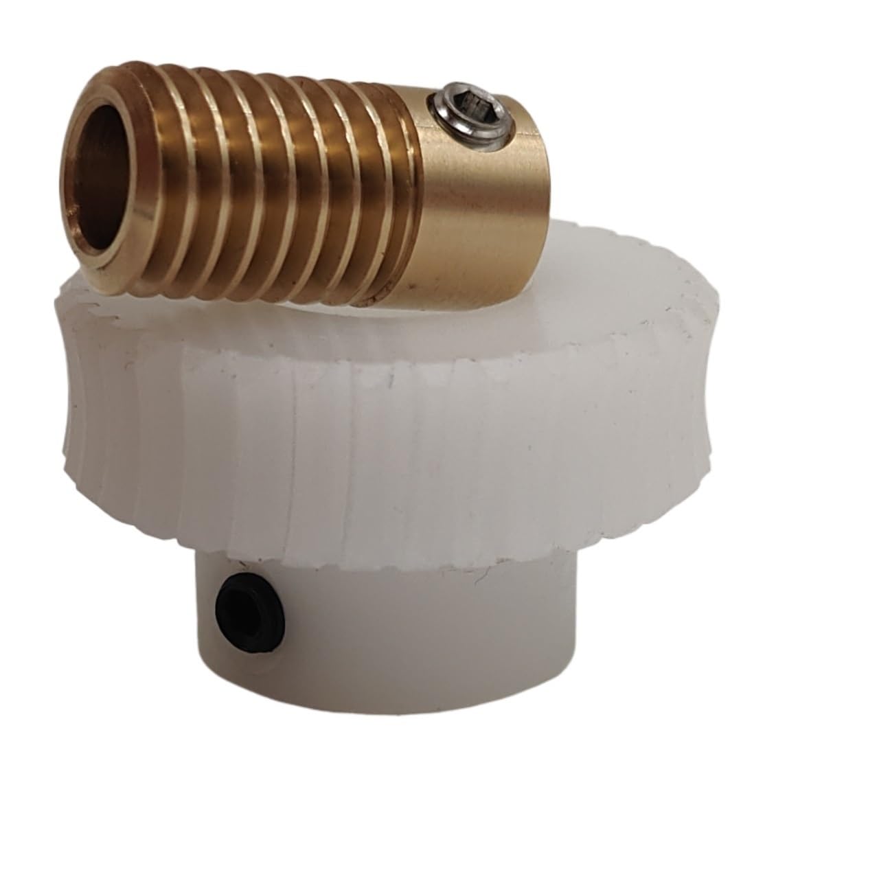 Pinion Reducer 1pc 1:20 Self-Locking Turbine Gear Set 0.8 Module 20 Teeth 5mm Hole Copper Turbine Worm Gear Copper Worm Rod Driver Mechanical(5mm bore Rod)