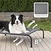 Bedsure Outdoor Elevated Dog Bed Large Sized Dog, Portable Indoor & Outdoor Cooling Raised Cot Pet Hammock Bed with Skid-Resistant Feet, Frame with Breathable Mesh, Grey, 49 inches