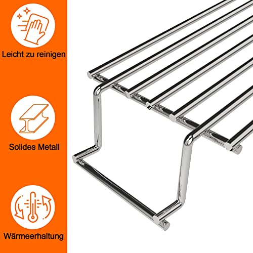 7641 Grill Warmhalter für Weber Spirit 300 Serie,Grill Ersatzteile für Spirit E310 S310 SP310 E320 S320 SP320 Gasgrills, 63,5cm Edelstahl Warmhalterost für Webe Genesis Silver Gold B/C,Spirit 700, 900