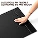 Sayglossy Leather Desk Pad Accessories Set - Blotter, Mat Protector, Organizer With Side Rails for Writing, Office, Home, Workplace Desktop Supplies (Black)