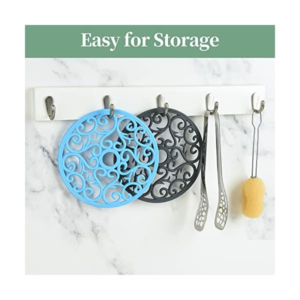   Trivets-for-Hot-Dishes-Silicone-Trivet-Hot-Pads-for-Kitchen-Counter-Silicone-Trivets-for-Hot-Pots-and-Pans-Heat-Resistant-Mat-for-Countertop-Tabletop-Round-Silicone-Mat-Set-of-6-Gray