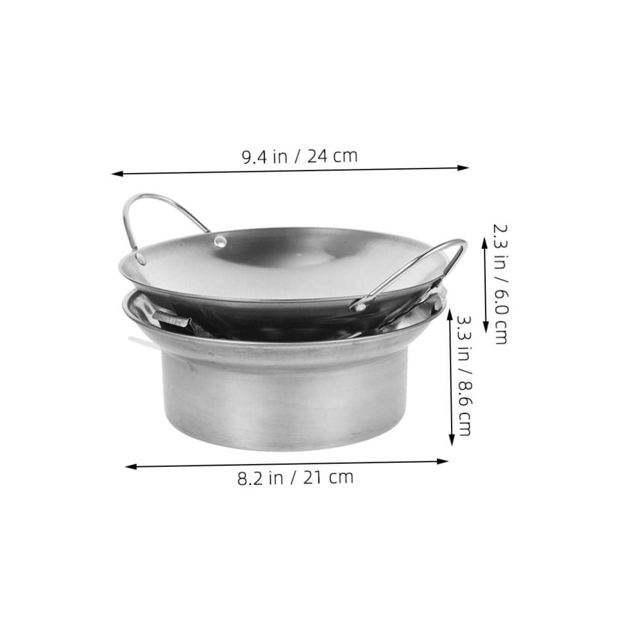 FUNOMOCYA Stainless Steel Soup Pot with Hotpot Pot Divider Kitchen Cooking Utensil Ideal for Family Dinners Parties
