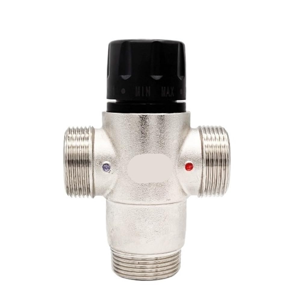Válvula mezcladora termostática DN32 con rosca macho de 1 1/4 pulgadas for sistema calefacción agua caliente Válvula angular para baño.
