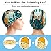 Cute Cats Flowers Cute Swim Cap for Men Women Comfy Swimming Hat Fit Long and Short Hair High Elasticity