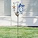 JOYbee Mermaid Solar Powered Rain Gauge Garden Stake,Metal Mermaid Stake with Replacement 7
