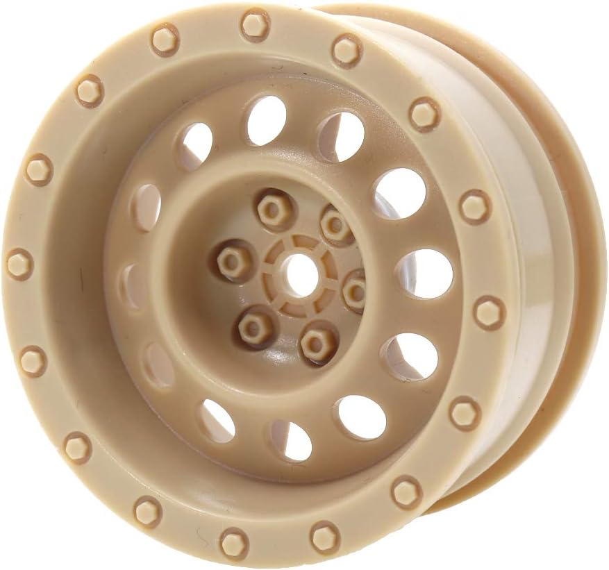 4PCS Plastic 1.9 inch Wheel Rim for 1/10 RC Crawler Car SCX10 90046 Tamiya CC01 D90 Redcat TRX4 (Desert Yellow)