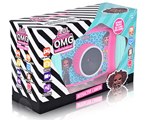 Image of First Trends LOL Surprise OMG Interactive Camera for Kids, Fun Rechargeable Camera for Children with Video, 4 x Zoom Camera, MP3 Player, Cool Games & More- SD Card Included (OMGC3000) (Pink /Blue)