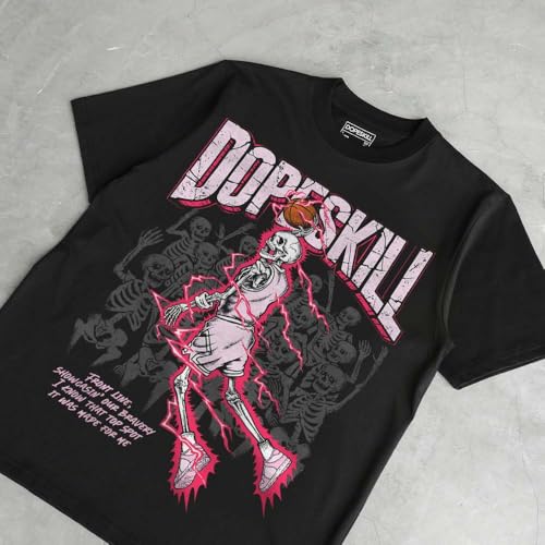 Image of DopeSkill Halloween Graphic Tee Streetwear Hip Hop Hypebeast Unisex T-Shirt Sneaker Colour Matching Shirts Spooky Graphic