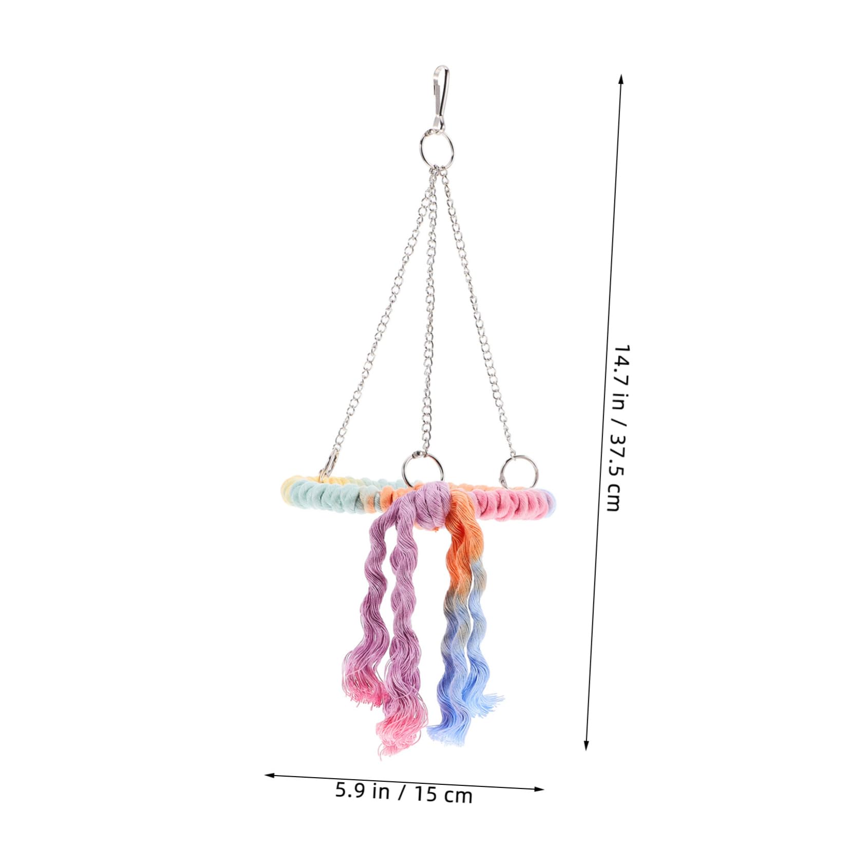 GALPADA Bird Swing Rope Rings for Parakeets Cotton Rope Perch for Parrots Hanging Bird Stand for Cockatiels and Fun Exercise Accessory