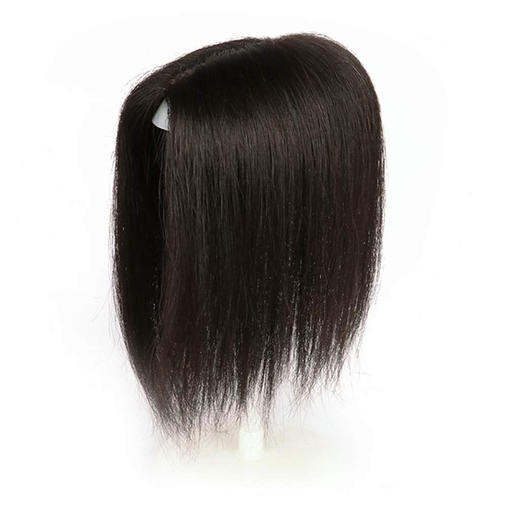 100% Real Human Hair Forehead Topper with Clips, 5.5
