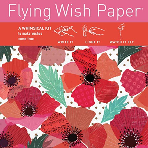 FLYING WISH PAPER Mohnblumen – Schreiben Sie es, zünden Sie es an, beobachten Sie es fliegen – perfektes kleines Geschenkwunschpapier – 12,7 x 12,7 cm – skurriles Mini-Set FLYING WISH PAPER Mohnblumen – Schreiben Sie es, zünden Sie es an, beobachten Sie es fliegen – perfektes kleines Geschenkwunschpapier – 12,7 x 12,7 cm – skurriles Mini-Set