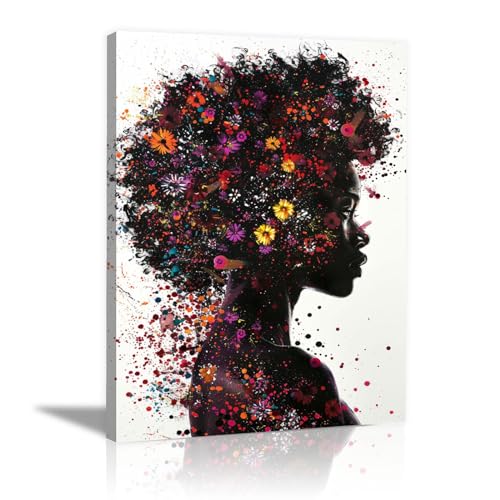 Impression sur toile intissée de portrait élégant pour votre salon moderne