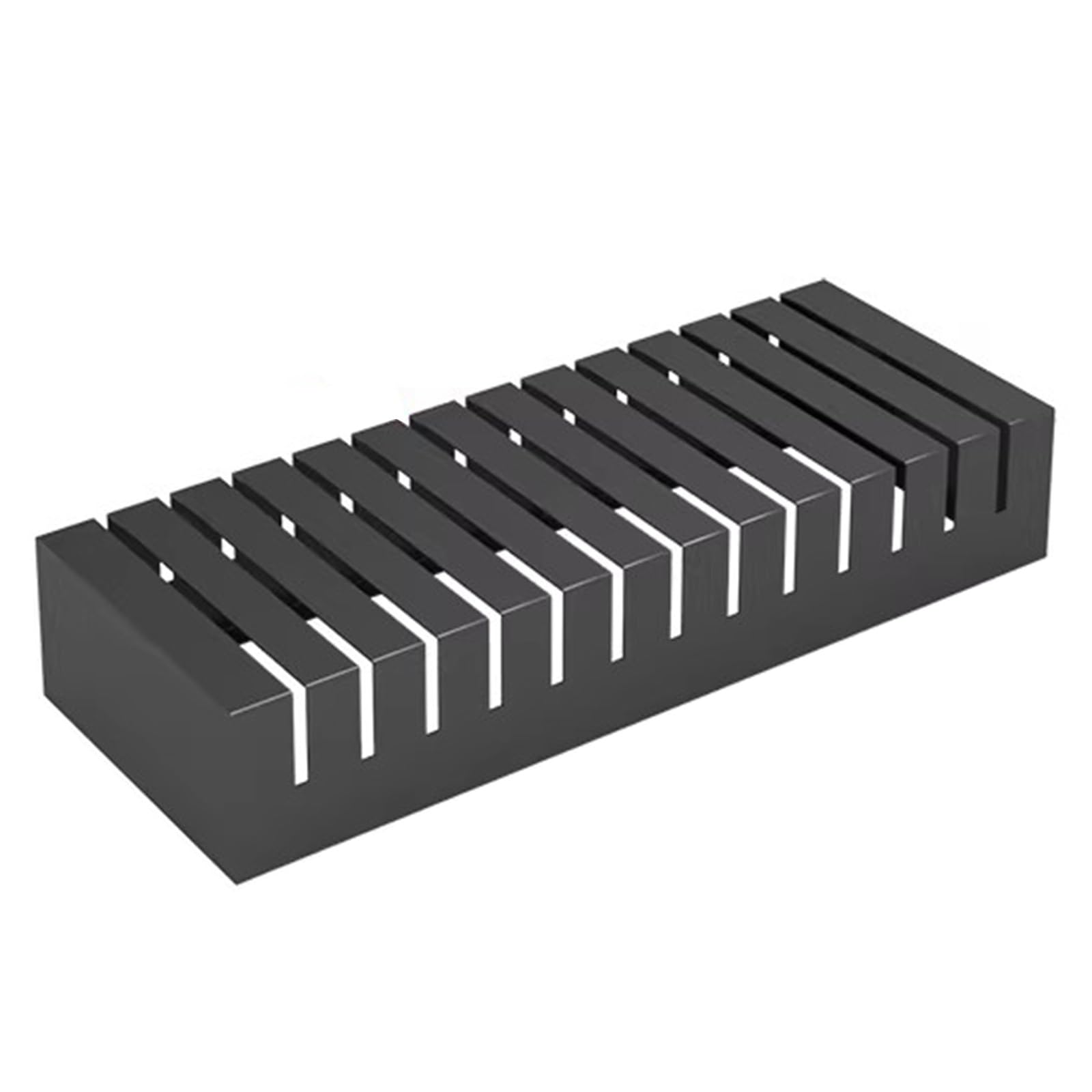 Espositore in Metallo per Piastrelle da Pavimento, Porta Campioni con Fessure e Base Stabile, Ideale per Negozi, Showroom, fiere ed esposizioni (Grigio, Piccolo)