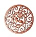 CHANMOL Cast Iron Trivet Decorative Trivet Mat- Heavy Duty Hot Pot Holder Pads, Non-slip Insulation Placemat with Vintage Floral Pattern- for Kitchen Dining Table Tea Pot Gift