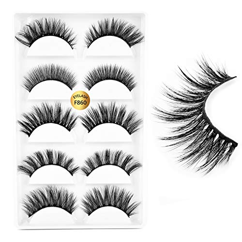 MIXED STYLE 5D False Eyelashes Faux Mink, Handmade Faux Mink Lashes