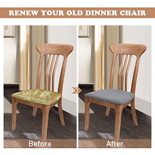 Life Magic Seat Covers For Dining Room Cover Kitchen Chair Covers Removable Cushion Cover Chair Slipcover Stretch Chair Covers For Dining Room Set Of 4,Cloudy Grey #TOP3