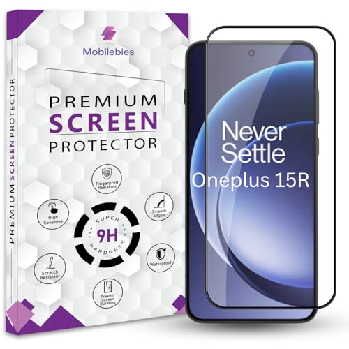 Image of Premium Tempered Glass Screen Protector Guard For Oneplus 15R 5G (6.83 Inch, Pack of 1) | Edge to Edge Coverage With Easy to installation kit