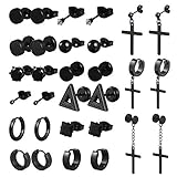 【Ohrringe Qualitätsmaterial】Aus hochwertigem 316L-Edelstahl. langlebig, korrosionsbeständig und rostfrei und grundsätzlich wartungsfrei.Geeignet für Ihr empfindliches Ohr, können Sie dieses Kreuz baumelnde Ohrringset einen ganzen Tag lang sicher tragen