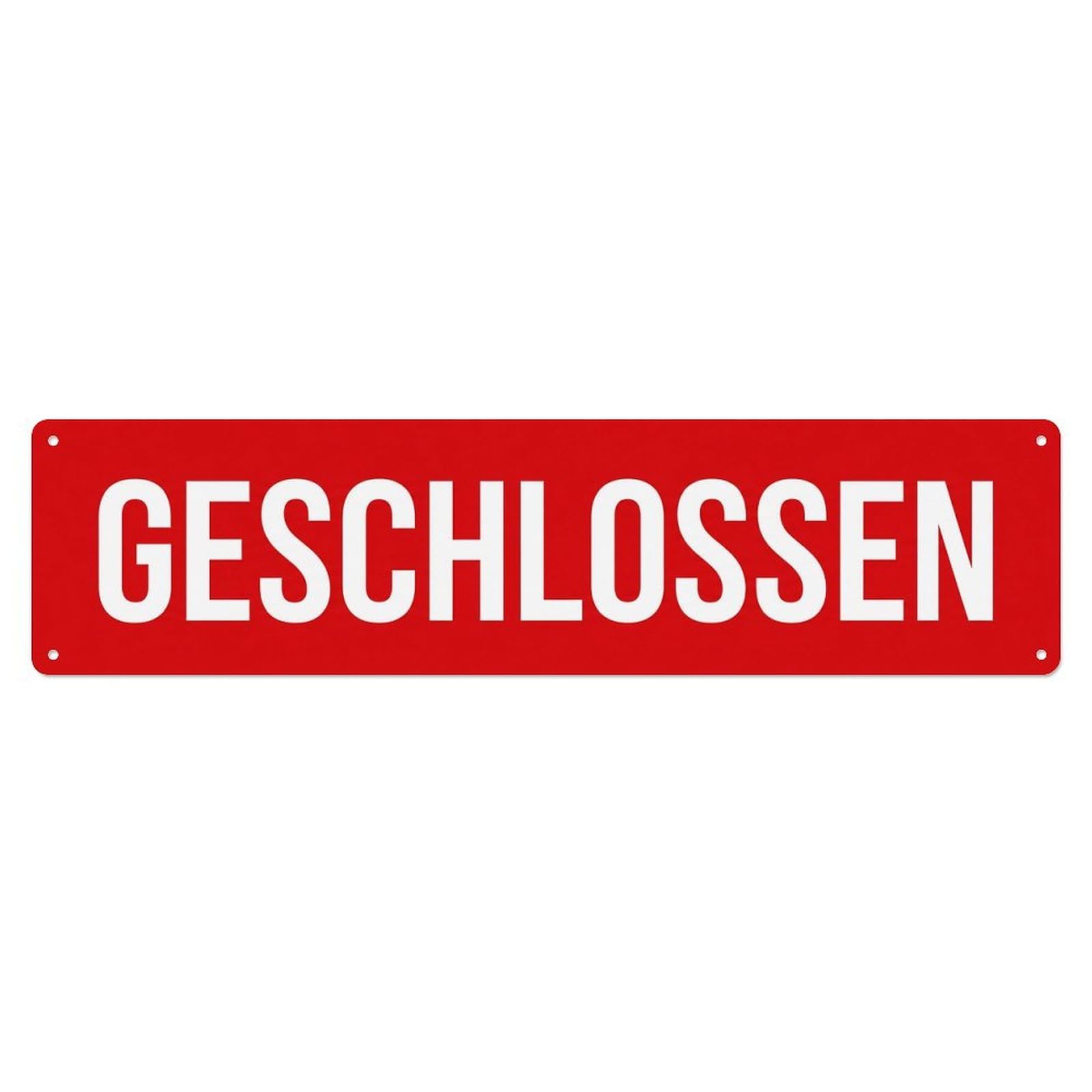 Okahys 4X16inch(10X40cm) Geschlossen Danke Visit Metal Tin Sign