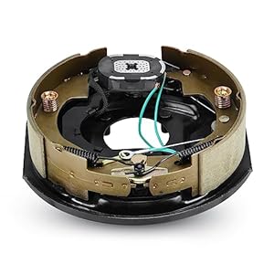 SEHNSUCHT Trailer Electric Brakes, Self Adjusting Right Electric Brake Assembly 4-Hole Mounting 10″ x 2.25″ for 3500lb Axle