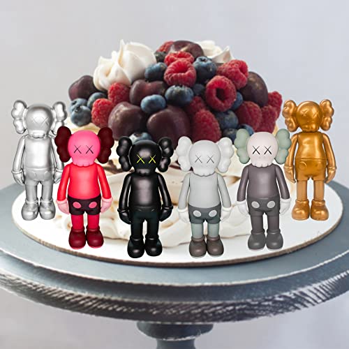 Action Figure Model Art Toy 6 Pack Are Gold, Silver, Gray, Brown, Black And Red Suitable For Art Collection Desktop Decoration, Birthday Gift, 3.93In #TOP5
