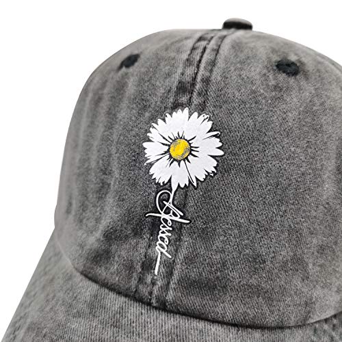 Waldeal Kids Cute Daisy Blessed Hat Youth Faith Vintage Washed Baseball Cap3