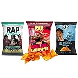 Rap Snacks Lil Baby, Rick Ross, All In, Sweet Chili Lemon Pepper, and Sour Cream with a Dab of Ranch Chips Variety-Pack of 6