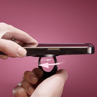 ZAGG Halka Çıtçıt 360, Manyetik Halka Aksesuarı - 360 Derece Döndürme, Destek Çubuğu ile Güvenli Tutuş - Süper Güçlü Mıknatıs, MagSafe Cihazları ile Uyumlu, iPhone 14 ve Snap Uyumlu Cihazlar, Siyah