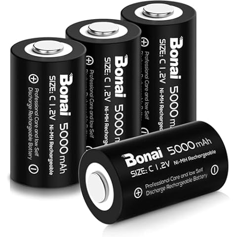 BONAI 5000mAh C Rechargeable Batteries Cover