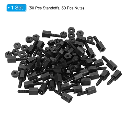 PATIKIL M2 Nylon Hex Standoff Screws Nuts, 1Set/100Pack PCB Male Female Threaded Kit for Motherboards Computer Cases - Image 3