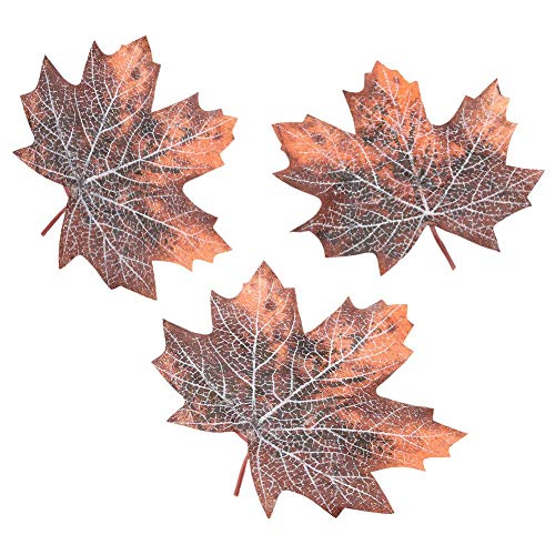 Répteis Serapilheira Folhas de plátano artificiais Decorações Fibra decorativa Folhas de outono fals