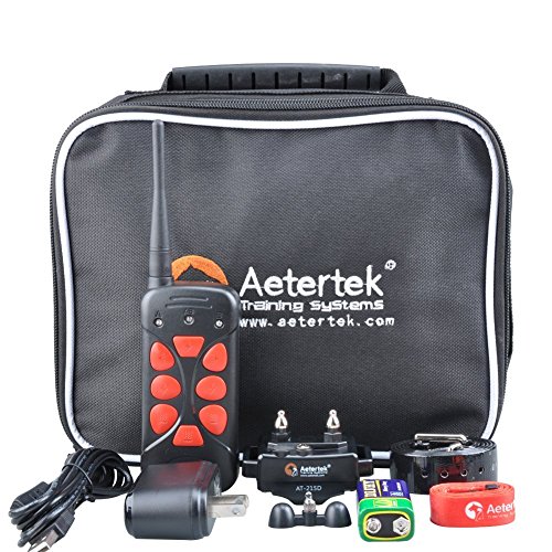 Aetertek Rechargeable and waterproof 600 yd Remote Dog Training Shock Collar with Beep, Vibration and Shock Electronic Electric Collar (For 1 dog)