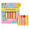 Burt’s Bees Set de regalo de bálsamo labial, cera de abejas, fresa, piña tropical, pitahaya y limón, In Full Bloom, 4 x 4,25 gramos