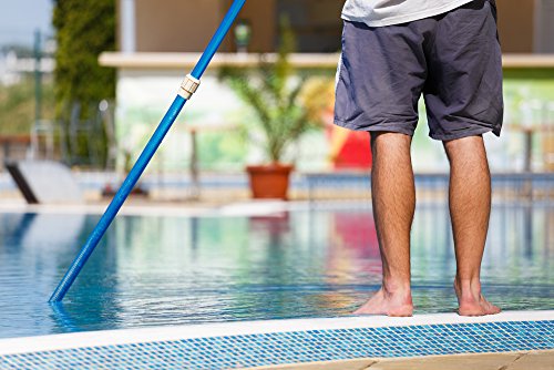 Aquatix Pro Swimming Pool Pole, 12 Feet, Professional Grade, Extendable 3 Section 4-12ft Aluminium Telescopic Pole for Skimmer Nets, Vacuum Heads, Brushes, Grip & Lock, Strong Holding Power