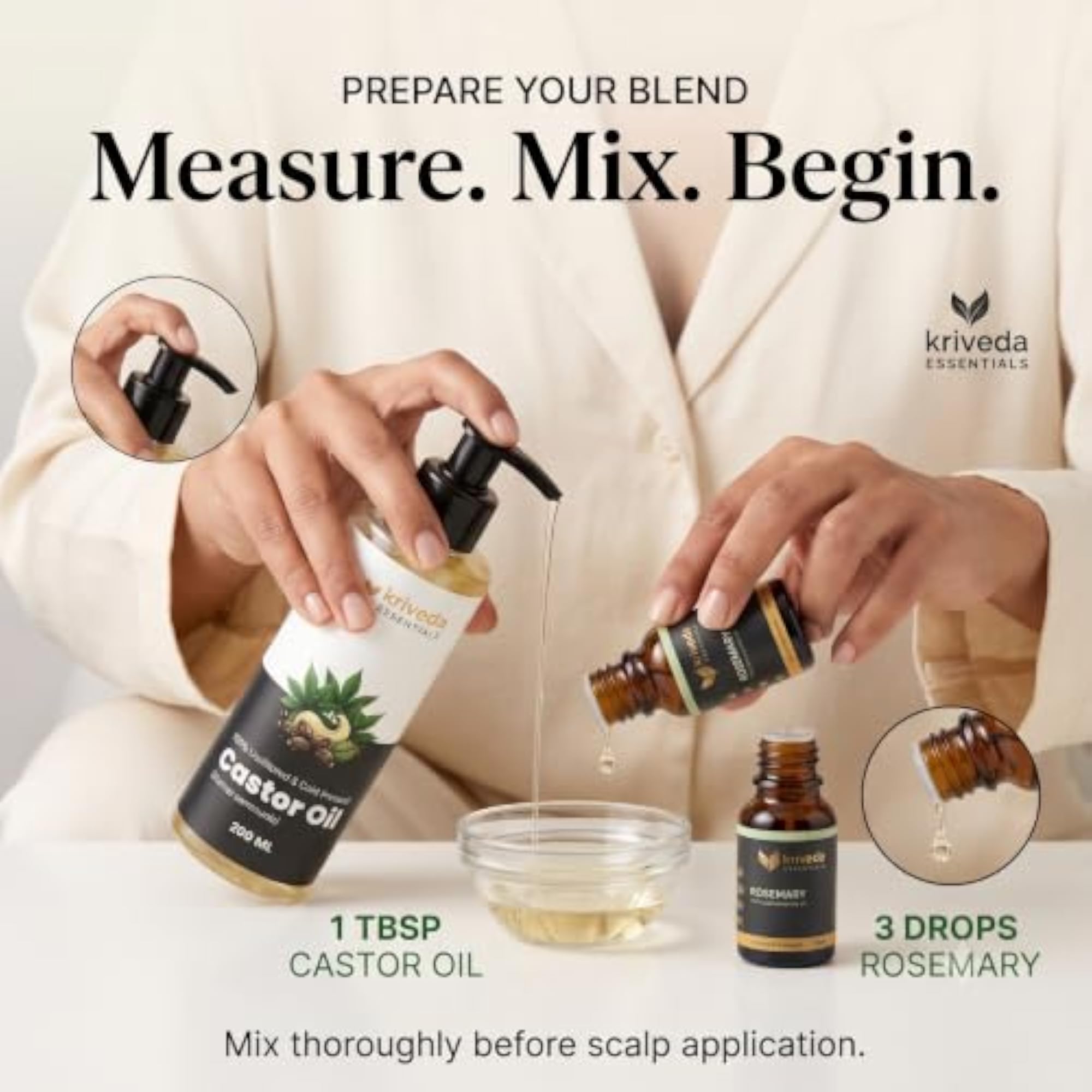 Castor & Rosemary Essential Hair Growth Combo