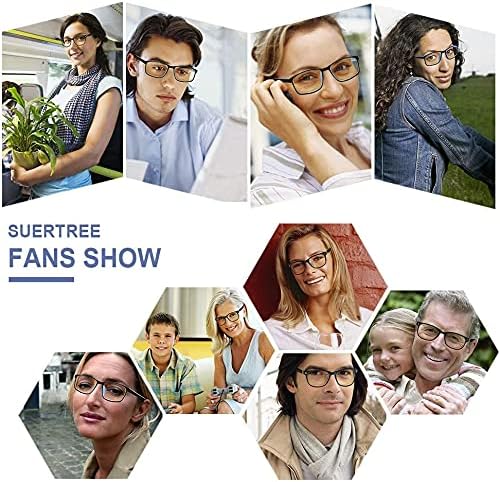 Suertree Reading Glasses Blue Light Blocking 3 Pack, Anti UV Ray Eyeglasses for Men Women Computer Reading, Anti Glare Eye Protection Spring Hinge, Readers Aid, Blue, 3.5X - Image 7