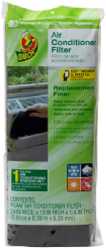 Duck Brand Air Conditioner Replacement Filter, 24 Inches x 15 Inches x 1/4 Inch Thick