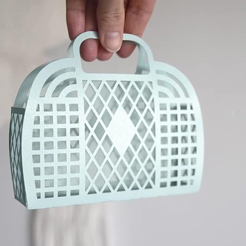 Miniatura 4 de Troqueles de metal con farol, cesta de caja de regalo de carcasa 3D, plantillas cortadas, molde de plantilla para álbumes de recortes, álbum de