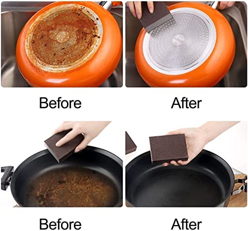 Rfxcom Tool Rust Prevention Brush Silicon Carbide Sponge Scrub Sponge Cast Iron Rust Prevention Brush Cleaning Brush Rust Prevention Brush Kitchen Bathroom (10 Pieces) #TOP2